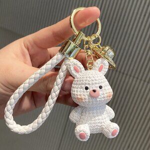 Cute pig key yarn delicate animal keychain bag charm